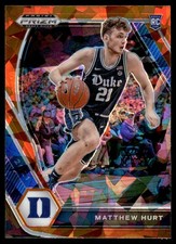 2021-22 Panini Prizm Draft Picks Prizms Orange Ice Matt Hurt #34 20420