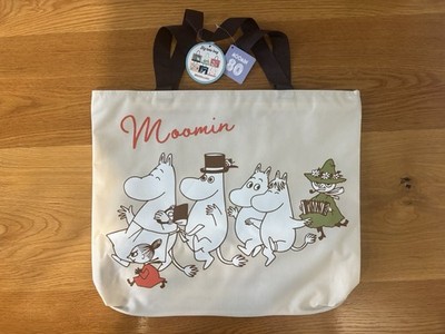 Moomin - Big Tote Bag Beige 47x38x12cm New from Japan