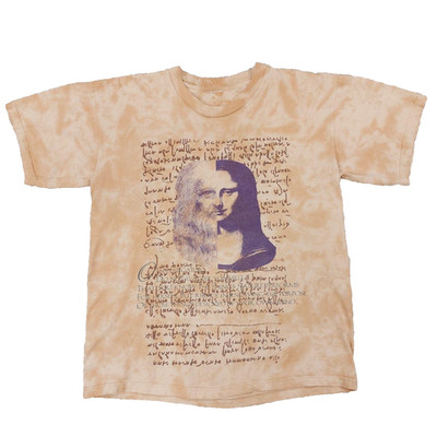 Vintage 90's Leonardo da Vinci Mona Lisa Tie Dye T-Shirt Mens Sz L, Renaissance