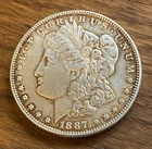 1887 Morgan Silver Dollar – AU About Uncirculated - Gilded Age – 90% Silver Coin