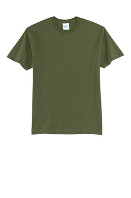 NEW-OLIVE DRAB GREEN-BLANK-50/50/PRE SHRUNK-T-SHIRT-IN STOCK-PORT & CO-ALL SIZES