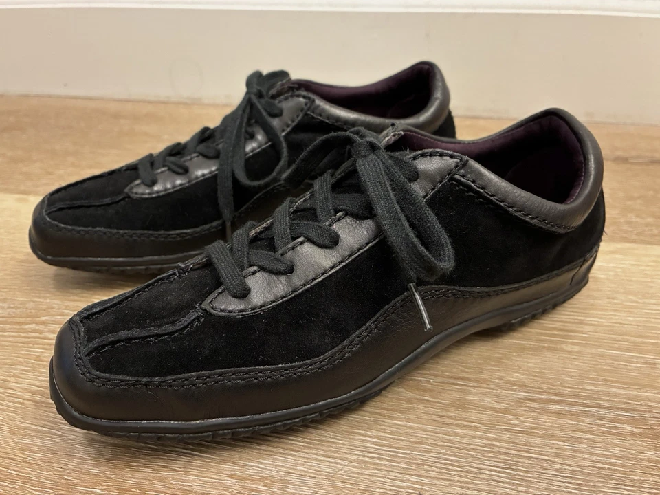 Zapatos para mujer AEROSOLES Oxford de gamuza negra talla US 7,5 excelente estado Foto 2 de 4