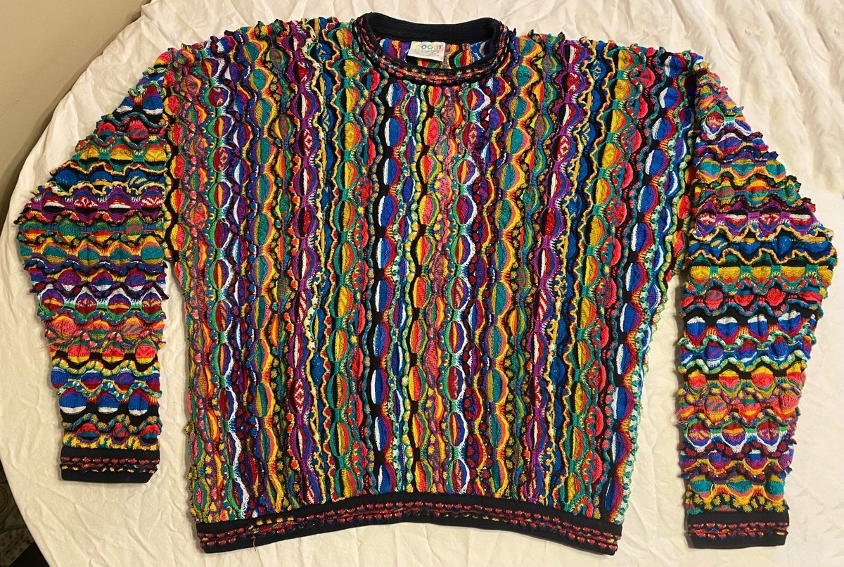 COOGI 柄ニット Vintage COOGI Sweater XXL - Authentic 90s Coogi sweater 2XL, 3D