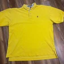 Vintage 90s Tommy Hilfiger Mens XL Flag Short Sleeve Crest Logo Polo Shirt