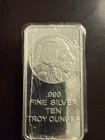 10 Troy oz. Silver Silvertowne Buffalo Bar .999 Fine Silver