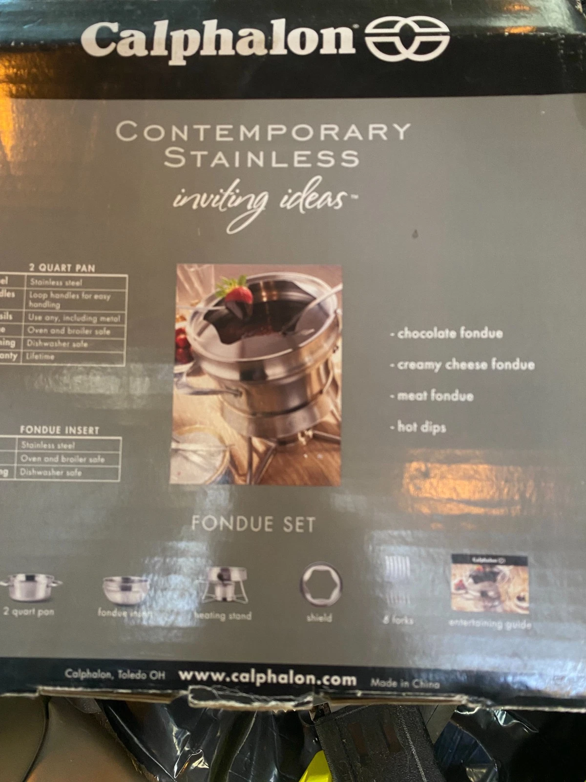 CALPHALON Contemporary Series Fondue Set Complete 2 Qt
Opens in a new window or tab