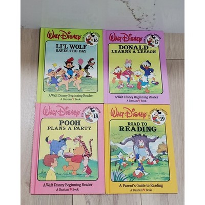 Walt Disney Beginning Readers Lot 4 Lil Wolf Donald Pooh Road to Reading