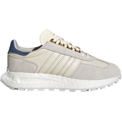 Adidas Retropy E5 Off-White Grey Blue Metallic Gold Sneakers Women's Size 8.5