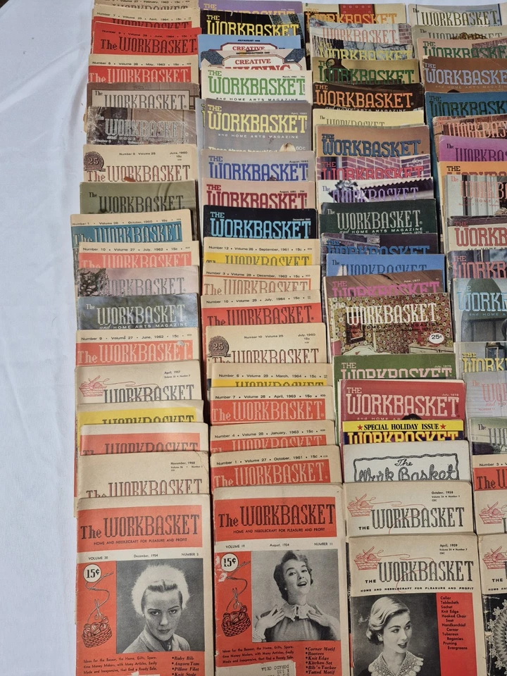HUGE LOT 114 ISSUES THE WORKBASKET Magazine 1940s-1980s - Needlecraft Patterns - Image 2 of 4