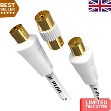 High-Quality 2m TV Aerial Cable with Flexible Coupler for Easy Installation