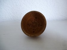 Kleine alte runde Butterform Floral Muster Holz Buttermodel Höhe 4 cm Ø 5 cm