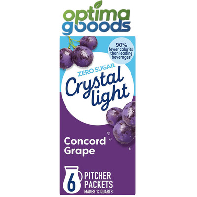 Crystal Light Concord Grape Drink Mix (6 Pitcher Packets) Free Shipping.