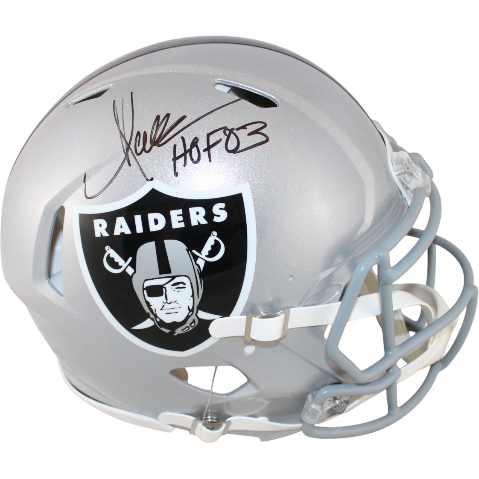 Allen Autographed Signed Oakland Raiders Marcus Las Vegas Raiders Authentic Helmet HOF Fanatics 51885 