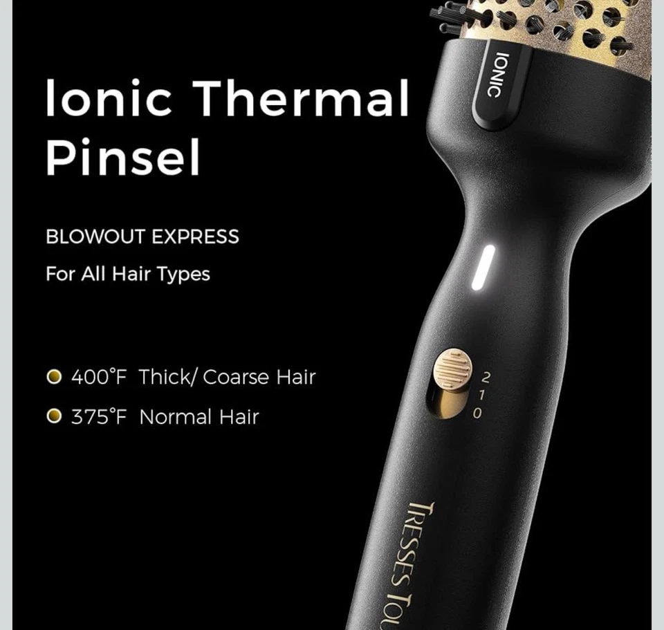 Hot Round Brush Comb 45mm Heated Styling Thermal Straightener Curler Dry Wet Use - Image 3 of 4