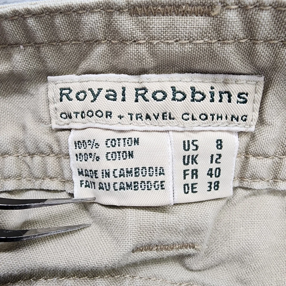 Pantalones de colección Royal Robbins para mujer 8 cargo tiro medio algodón recto al aire libre  Foto 4 de 4