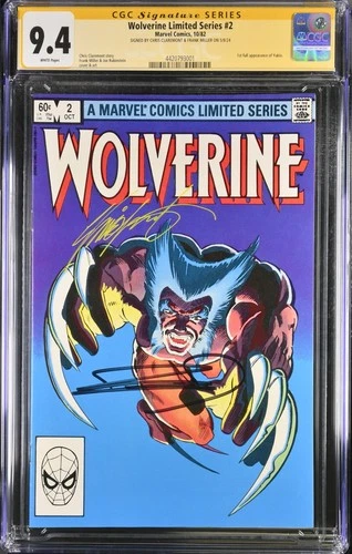 WOLVERINE LIMITED SERIES #2 CGC SS 9.4 SIGNED CLAREMONT & MILLER 1ST YUKIO 1982