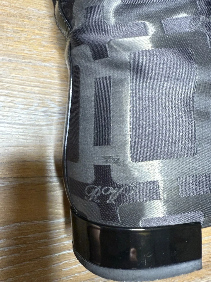 Botas para mujer Roger Vivier altas de nailon/logo de PU talla 39 (8,5 EE. UU.) raras Foto 3 de 4