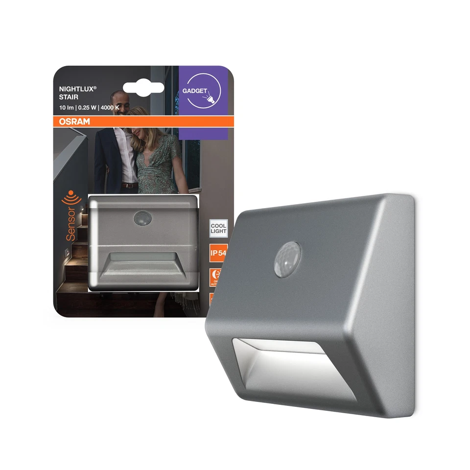 OSRAM NIGHTLUX Stair Treppenbeleuchtung, Silber, Bewegungssensor, IP54, - Bild 4 von 4