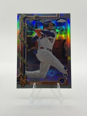 2025 Topps Holiday Chrome Juan Soto 366/499 York Mets #HC150