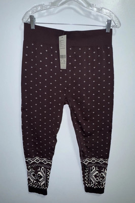 SWEATY BETTY Fair Isle Base Layer Leggings Apres Ski Fair Isle  XL NEW NWT