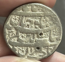Mughal Empire Shahjahan Silver Rupee  Burhanpur Mint  AH1038 4 Line Legend