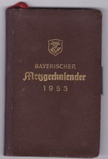 Bayerischer Metzgerkalender 1953 mit Firmenwerbung