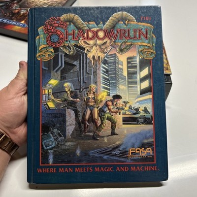 1989- FASA Shadowrun -  1st Edition Roleplaying Game RPG HC 7101 1st Print - VG+