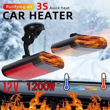 1200W Portable Electric Car Heater 12VDC Heating Fan Defogger Defroster Demister