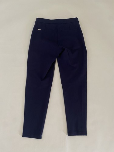 NWOT Betabrand Leggings Large Navy Blue Skinny Faux Leather Yoga Pant New - Picture 8 of 8