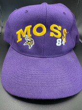 Vintage Minnesota Vikings NFL Randy Moss 84 Sports Promo Hat Vtg Snapback