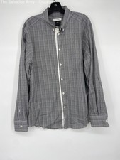 Versace Collection Womens Multicolor Plaid Long Sleeve Dress Shirt Size 44 W/COA