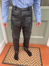 Mens Leather Motorcycle Trousers 30W 31L