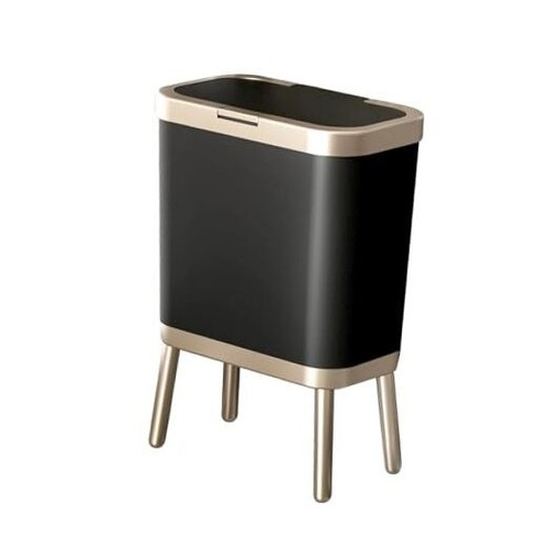 Housewife-Friendly Wastebasket: 4Gallon Trash Can with Odor Lock Lid - Kitchen