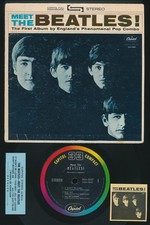 Beatles RARE EARLY 1964 'MEET THE BEATLES' COMPACT 33 JUKEBOX EP W STRIP & PIC!