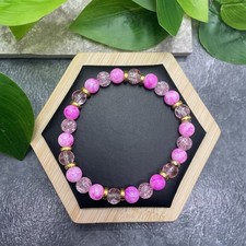 Handmade Bead Beaded Stackable 7.5  Plus Stretch Bracelet New Free Ship C1507