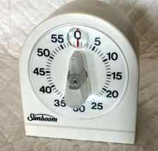 Vintage Sunbeam Kitchen Timer * Made in USA U.S. Patents Working Condition