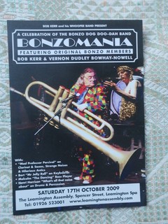 2009 Bonzomania Gig Flier Leamington Bonzo Dog Doo Dah Band