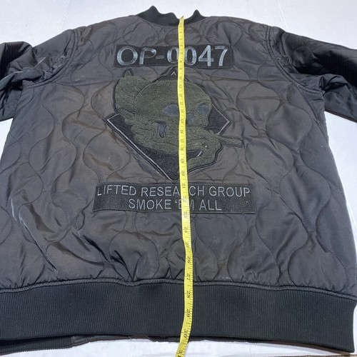LRG Lifted Research Group Jacket Quilted Bomber Embroidery Mens XL Vintage RARE - Picture 6 of 16