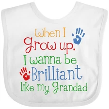 Inktastic Brilliant Like My Grandad Baby Bib Grandfather Grandpa Fathers Day