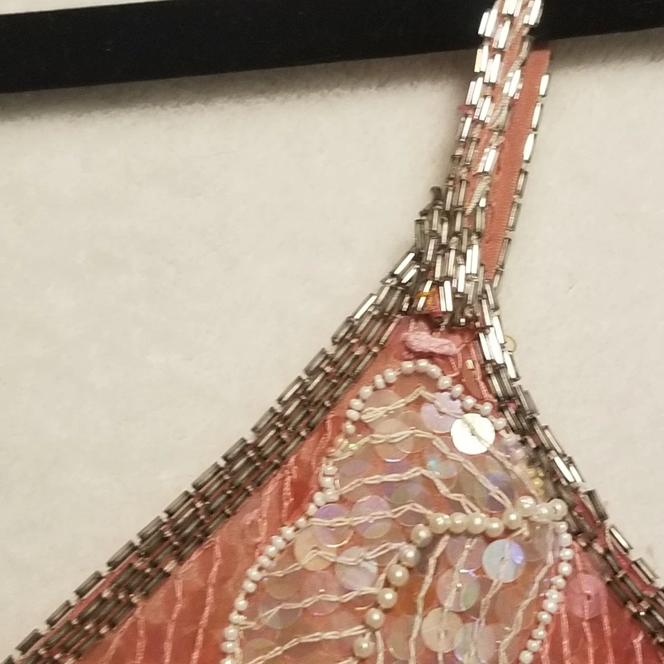 Top Cami S Vintage Sin Marca Fuerte Cuentas Lentejuelas Rosa Fiesta Flapper Hada  Foto 4 de 4