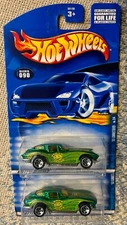 HOT WHEELS HIPPIE MOBILES ‘63 CORVETTE Lot of 2 Funky Speed