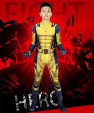 Deadpool 3 Wolverine Cosplay Costume Bodysuit Jumpsuit Kid Child Halloween HOT
