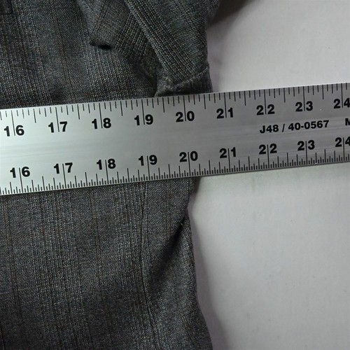 Banana Republic Heritage 40L Brown Gray Plaid 100% Wool Blazer Jacket Sport Coat - Picture 7 of 12