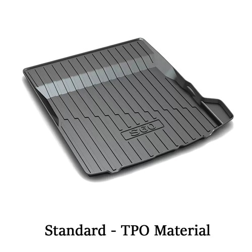 Alfombrillas maletero trasero revestimiento carga todo tipo de clima negras para Volvo S60 2020-2024 - Imagen 2 de 12