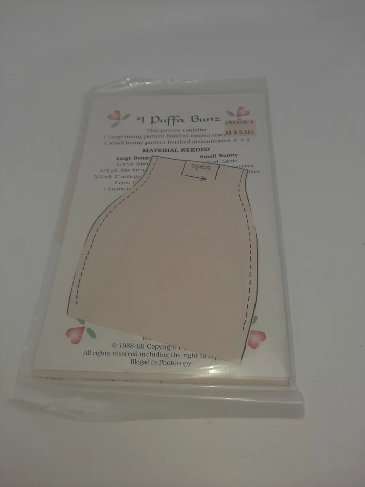 Pantalones de mezclilla Sally 10x8 4x4 con patrón de costura SIN CORTAR conejito puffa Bunz Foto 2 de 2