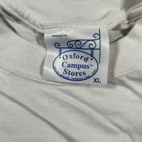 Camicia vintage Oxford Campus Store University uomo taglia XL bianca logo accademia - Foto 3 di 7