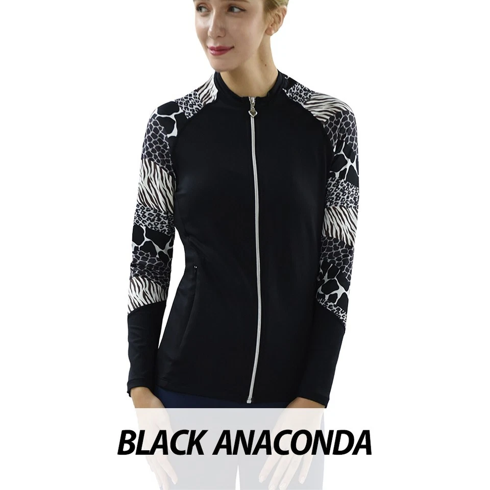 Private Island Hawaii Women’s Full Zip Up Swimsuit Jacket Rash Guard Bathing Top - Image 3 of 4