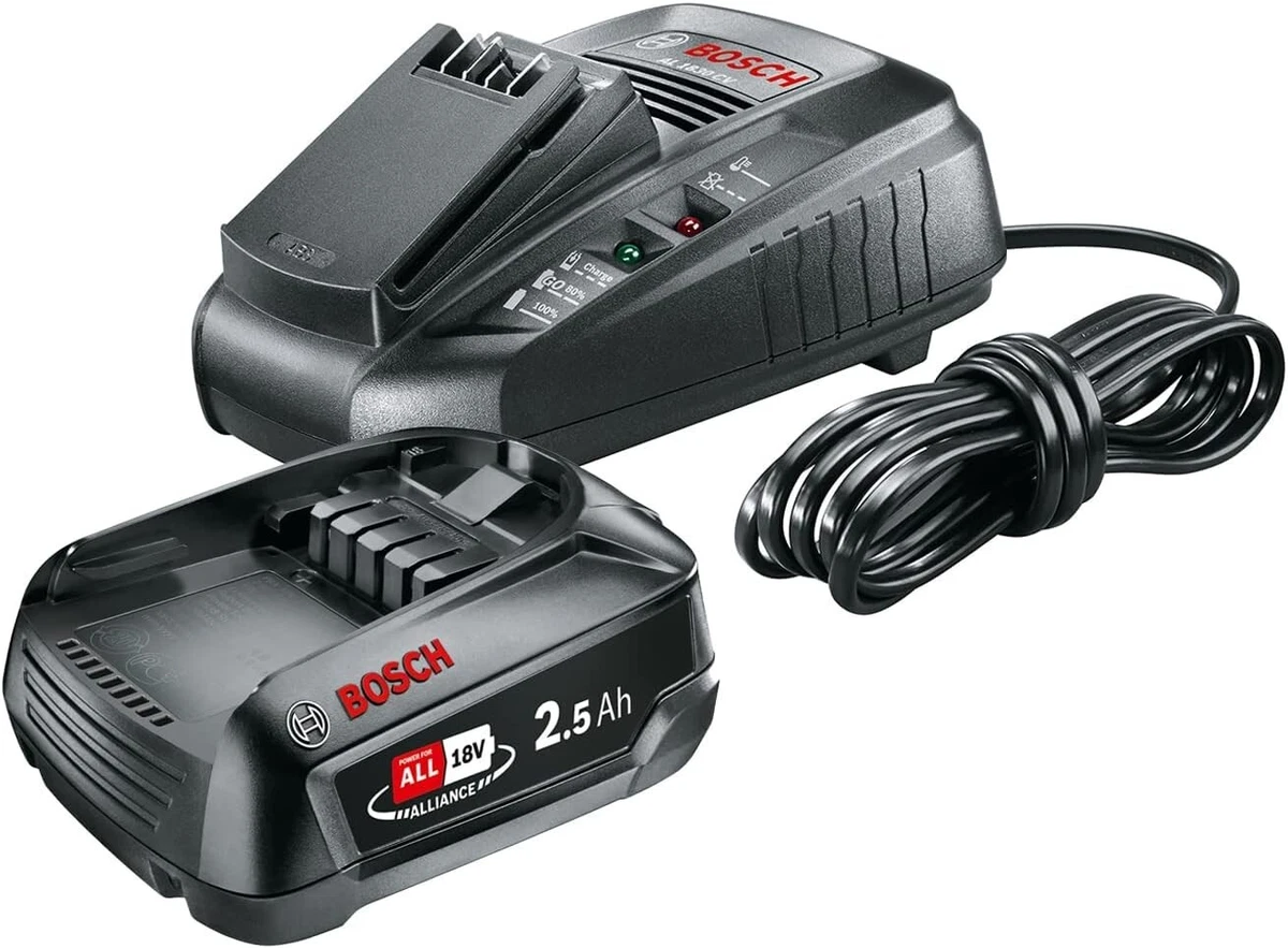 Bosch 18 V 2.5 Ah Li Ion Battery and Fast Charger Starter Set 18 V