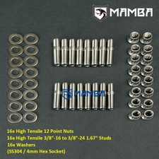 Chevrolet Chey 396 427 454 Stainless Steel Turbo Header Stud Kit 3/8"-16 1.67"