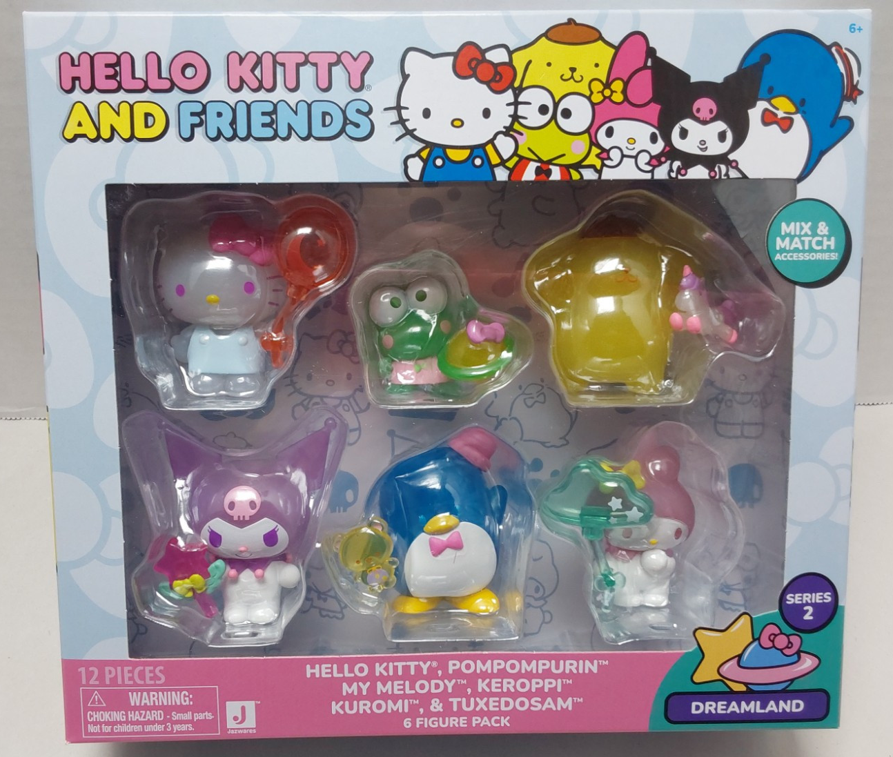 Hello Kitty and Friends Dreamland Series 2 Set with 6 Figures and Accessories
